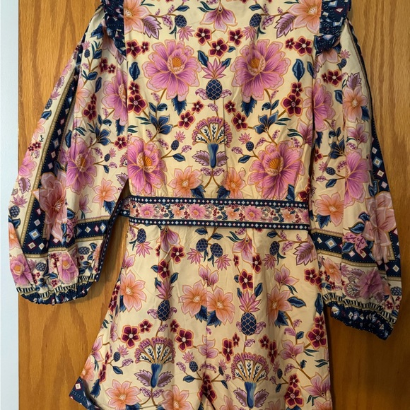 Farm Rio Cream Superbloom Tapestry Organic Cotton Romper - Picture 8 of 11